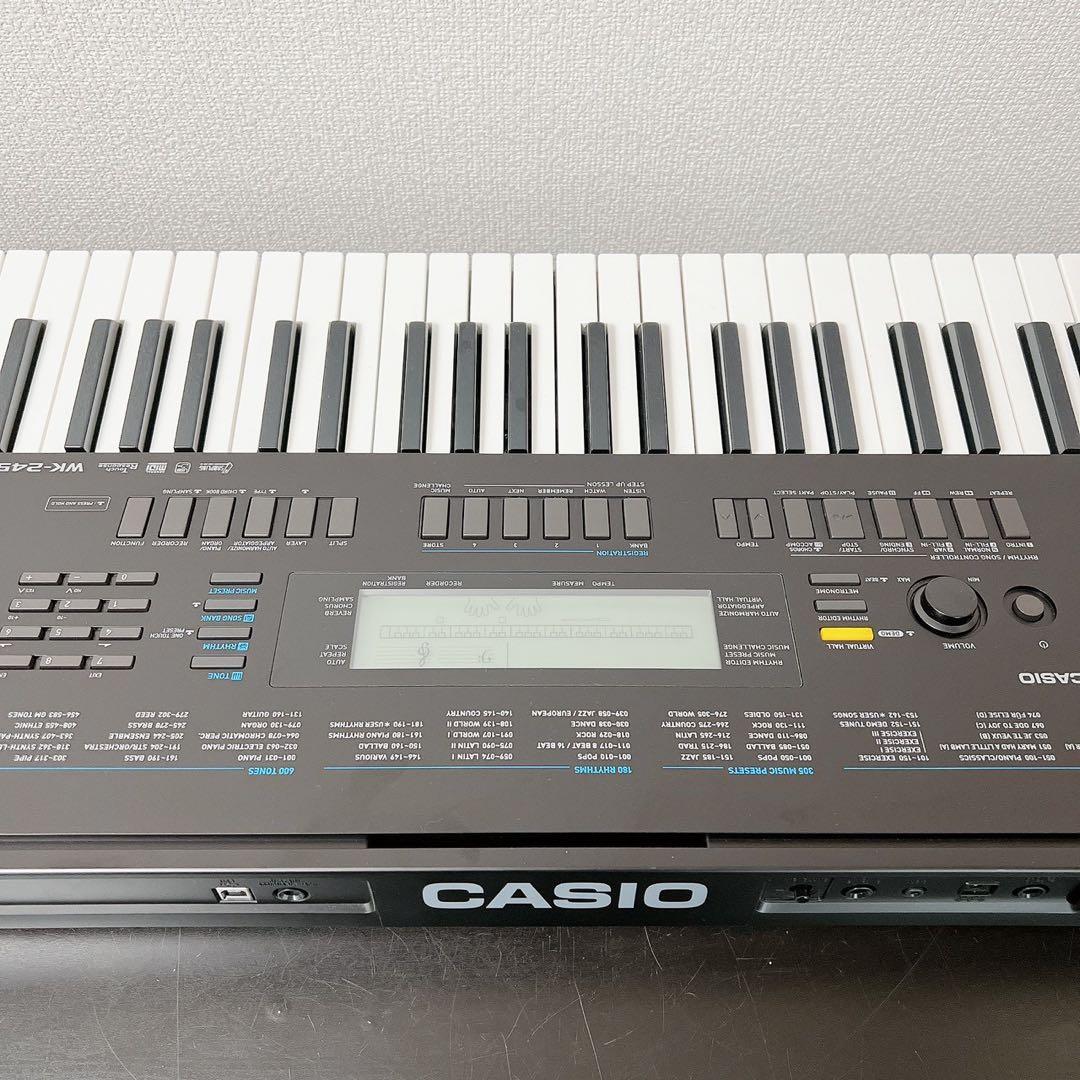 美品　CASIO 76鍵盤 電子キーボード WK-245 譜面表示 動作確認済