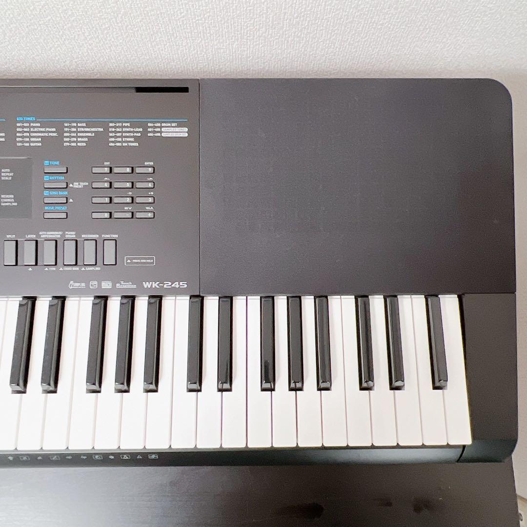 美品　CASIO 76鍵盤 電子キーボード WK-245 譜面表示 動作確認済