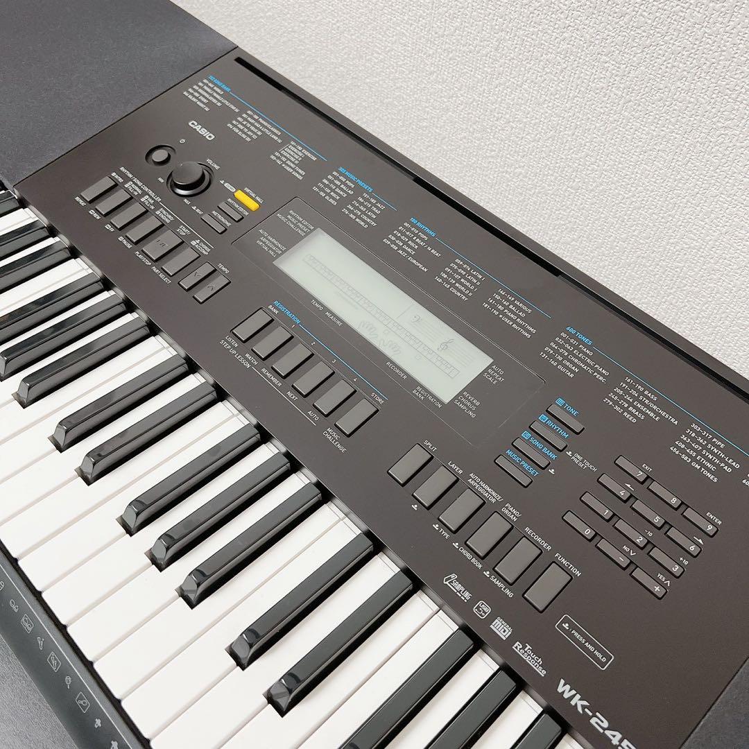 美品　CASIO 76鍵盤 電子キーボード WK-245 譜面表示 動作確認済