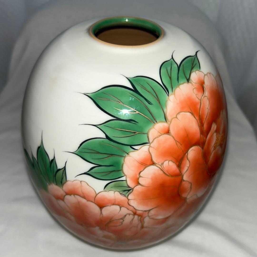 ★ haru★陶葊　花瓶　牡丹　陶あん