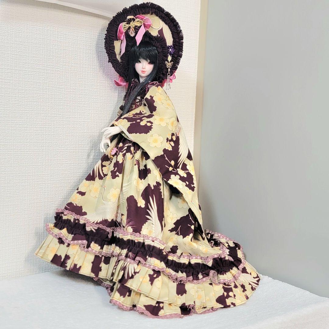 1/4 BJD 本体＋和柄退廃ドレスセット