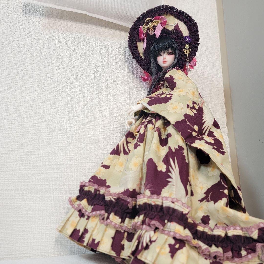 1/4 BJD 本体＋和柄退廃ドレスセット