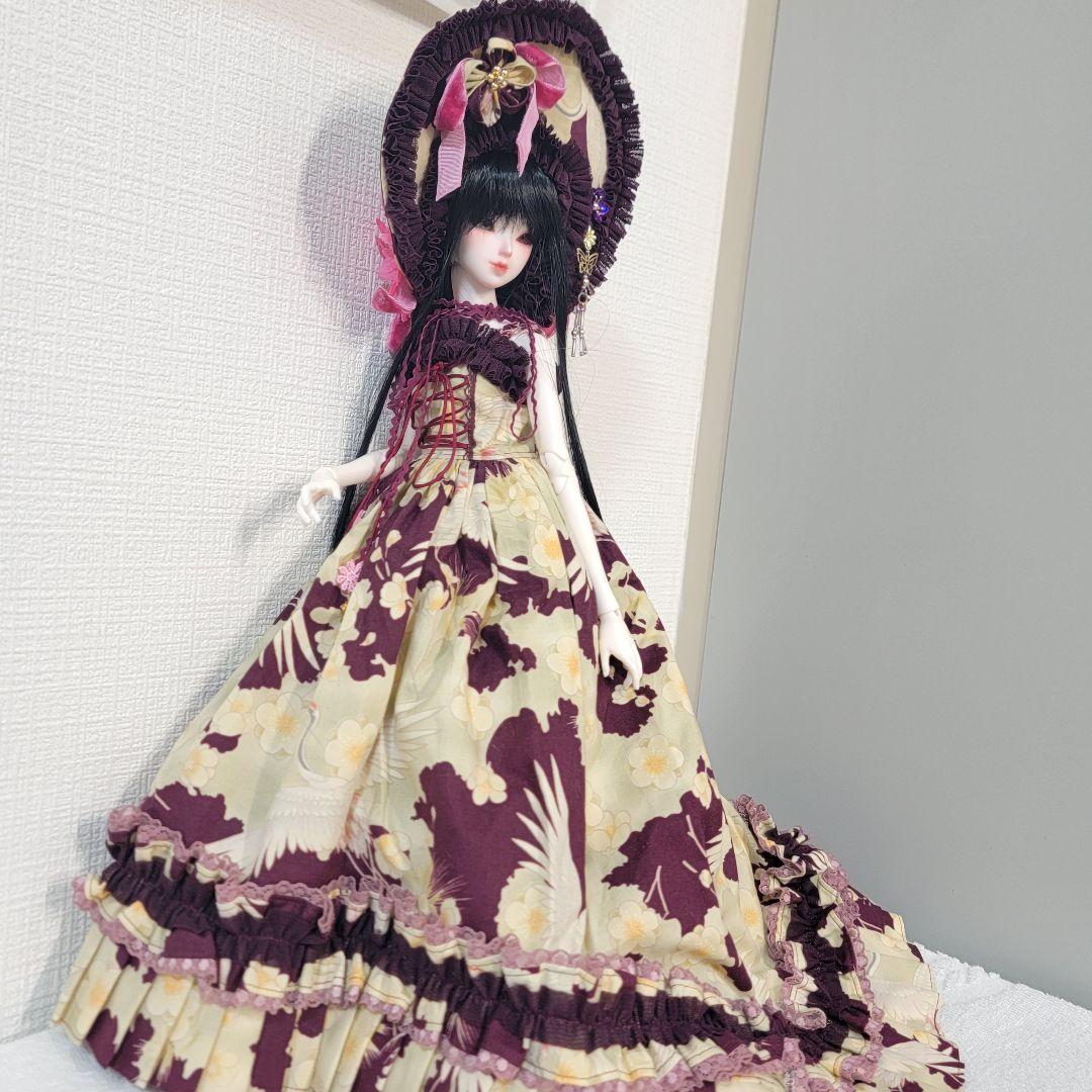1/4 BJD 本体＋和柄退廃ドレスセット