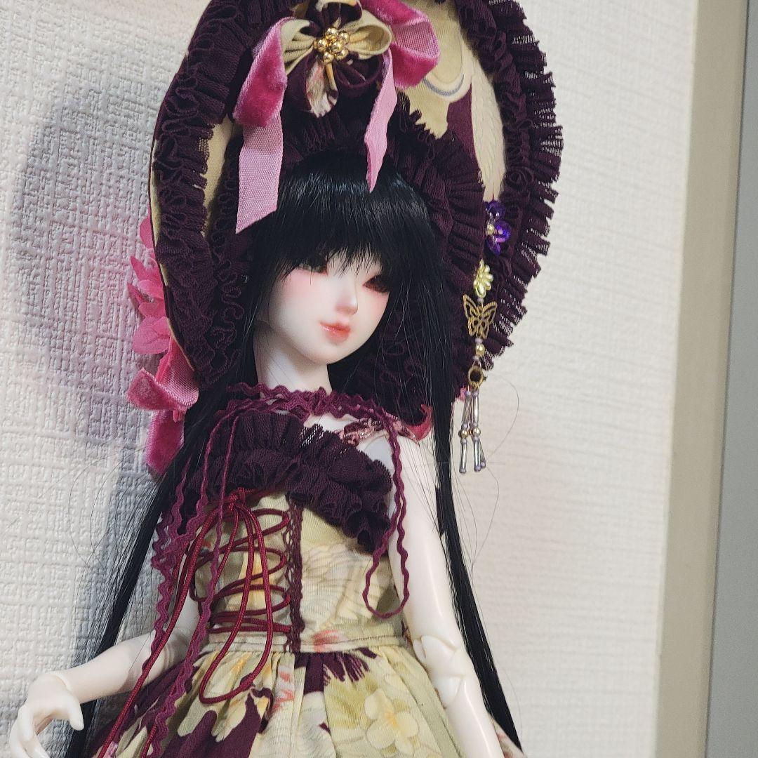 1/4 BJD 本体＋和柄退廃ドレスセット