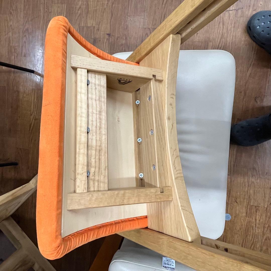 良品　匠工芸　パロットチェア　PARROT CHAIR スエード×オレンジ