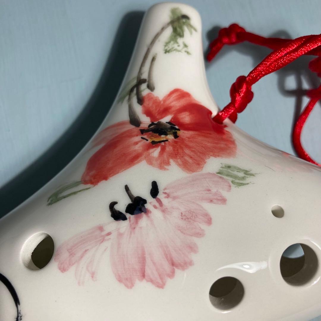 【新品未使用】TNGオカリナ シングル アルト C管 フラワー 菊の花