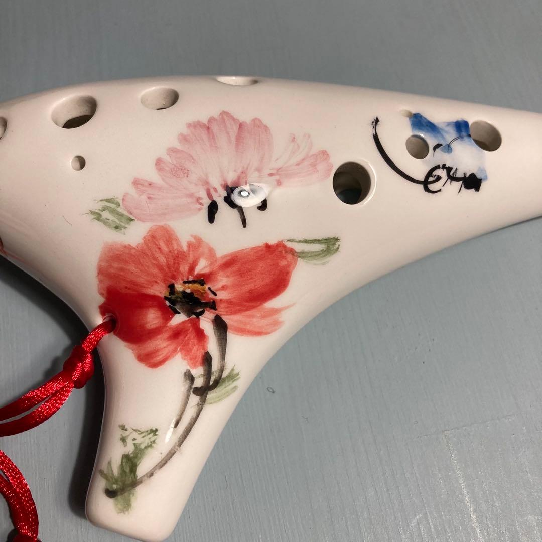 【新品未使用】TNGオカリナ シングル アルト C管 フラワー 菊の花