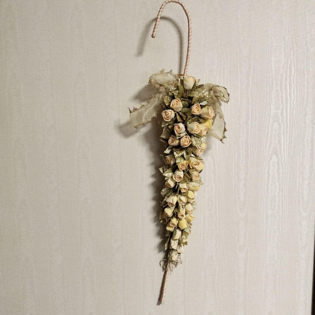 アートフラワー染花・小ばらのパラソル壁掛