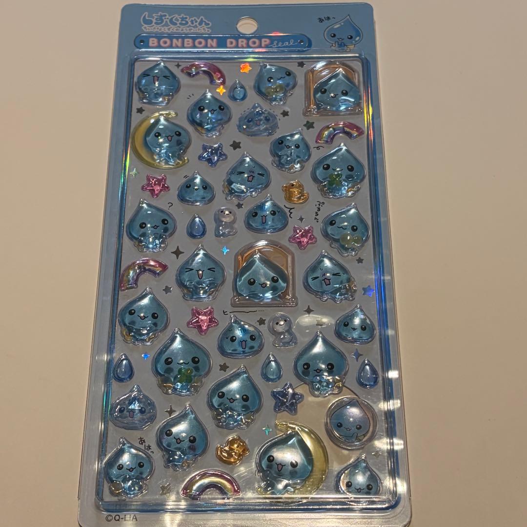 ボンボンドロップシール しずくちゃん大＊4種セット