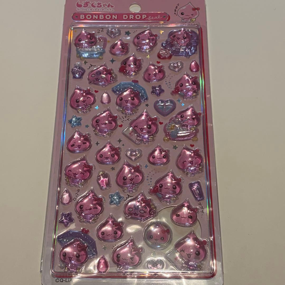 ボンボンドロップシール しずくちゃん大＊4種セット