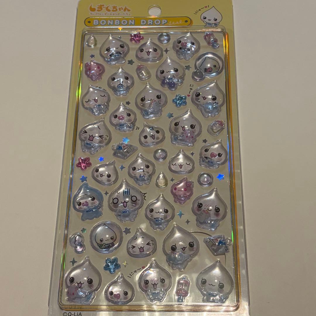 ボンボンドロップシール しずくちゃん大＊4種セット