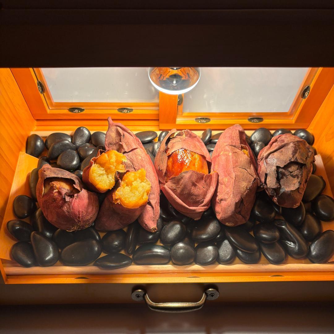 木製ホットショーケース 焼き芋保温ディスプレイケース【ナチュラル】