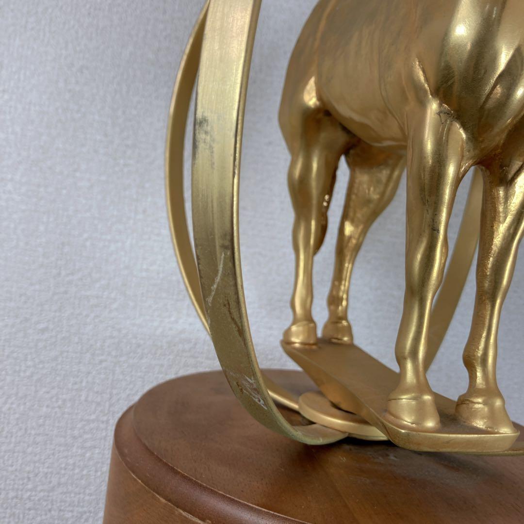 金　馬の置物　ゴールド　チャンピオンシップAQHA 1998世界選手権乗馬ショー