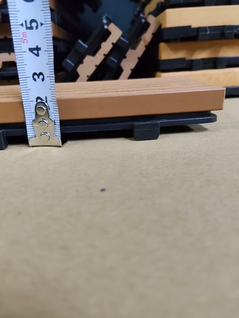 ウッドパネル ジョイントマット 合計46枚セット 正方形 長方形 ベランダ 2