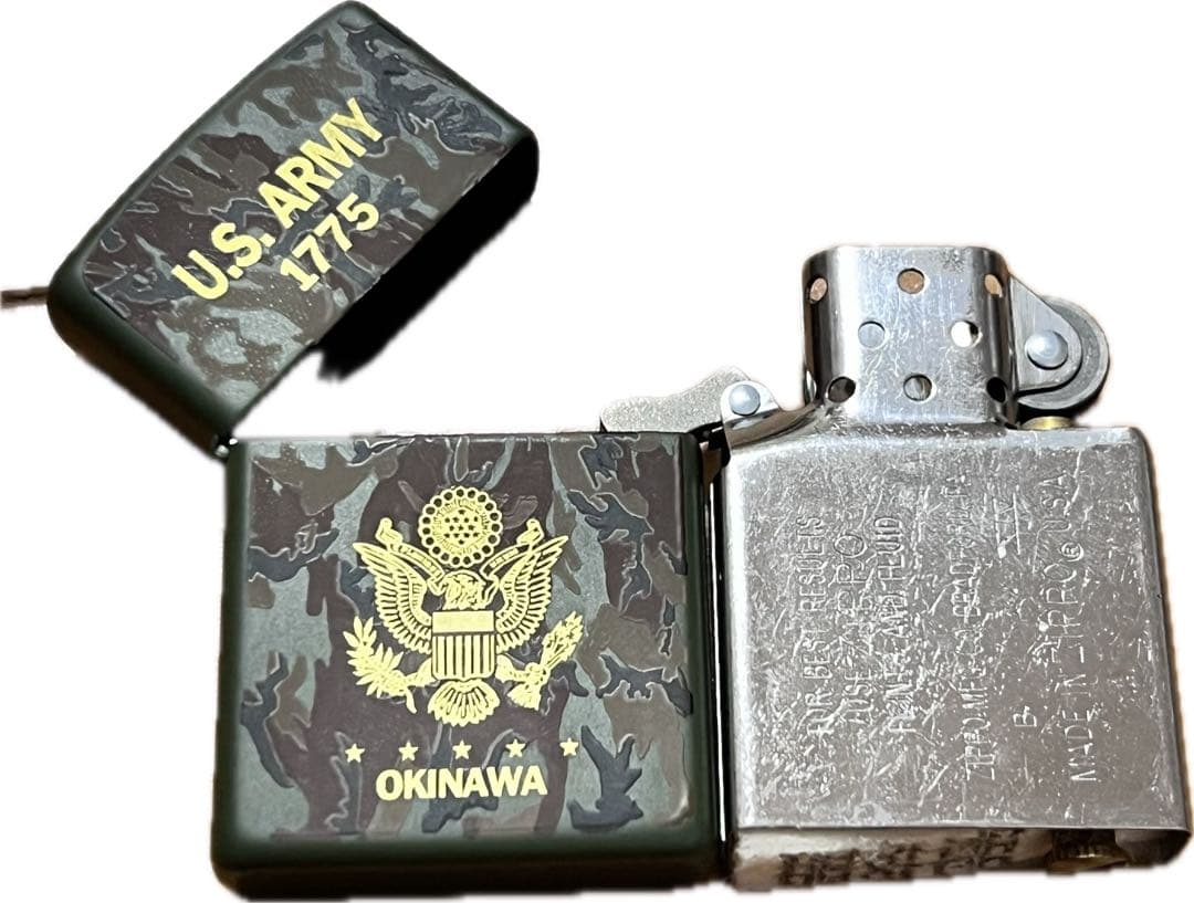 U.S. ARMY 1775 沖縄 カモフラ Zippoライター 1998年製