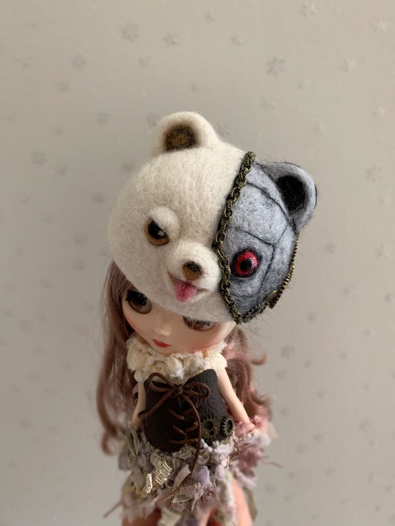 [専用]ミディブライス　サイボーグクマ帽子　モンストドール