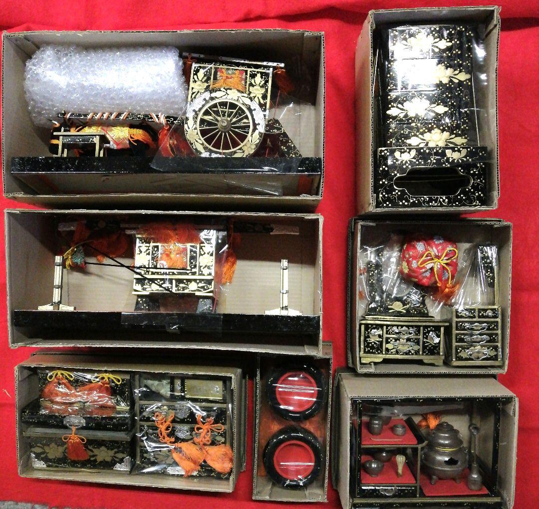 45号特選蒔絵盛り上げひな道具セット