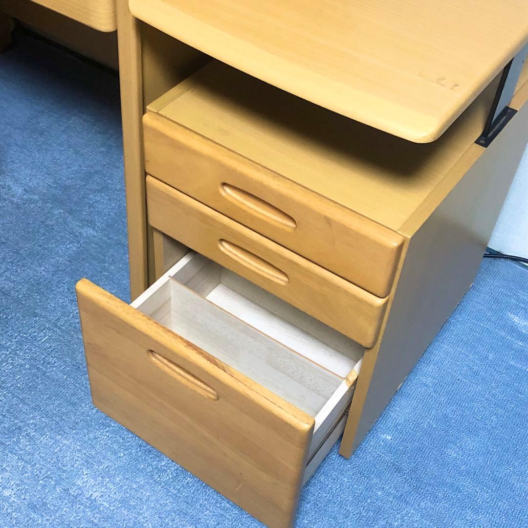 学習机 デスク 木製 ライト付き 棚 DIY 子供