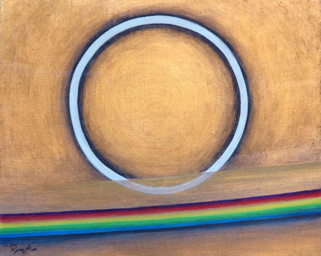 油絵 菅家令子 絵 絵画インテリア額付(白) F3-G142023 風景祈り希望