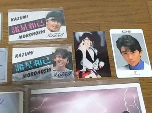 12枚セット　光GENJI　シングルレコード5枚＆ステッカー、カードセット