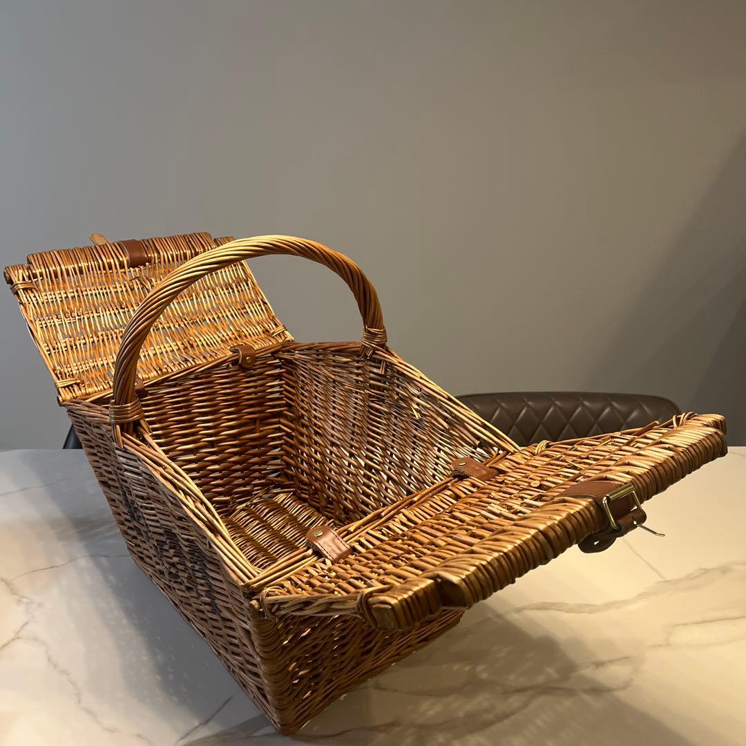 フォートナム&メイソン　ハンパー　ウィッカー　 バスケット　かご