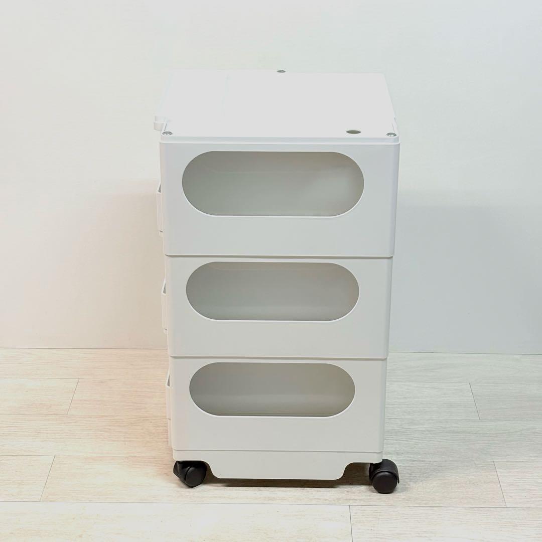 ボビーワゴン 3段2トレイ デスクワゴン キャスター付きワゴン B LINE