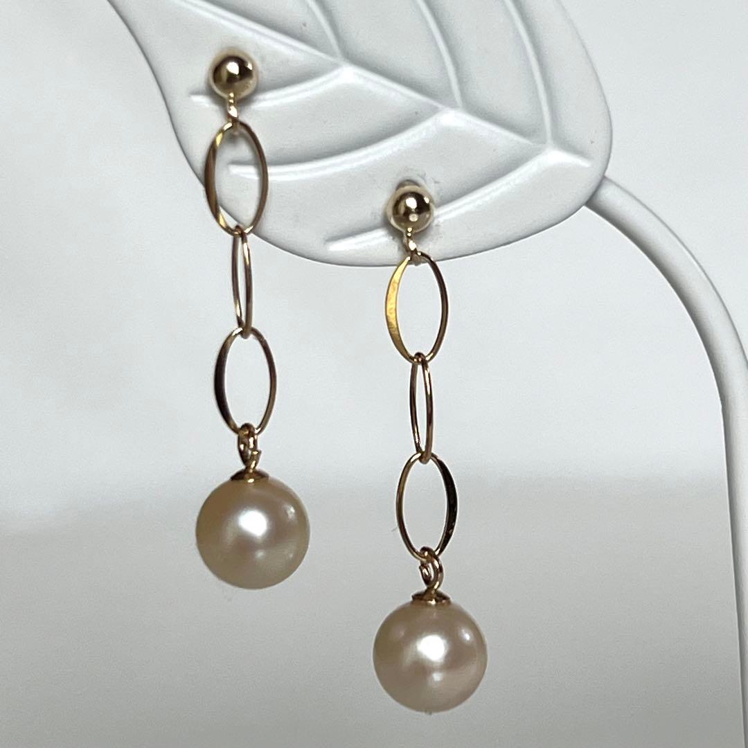 新品 K10 あこやパールピアス 5mm