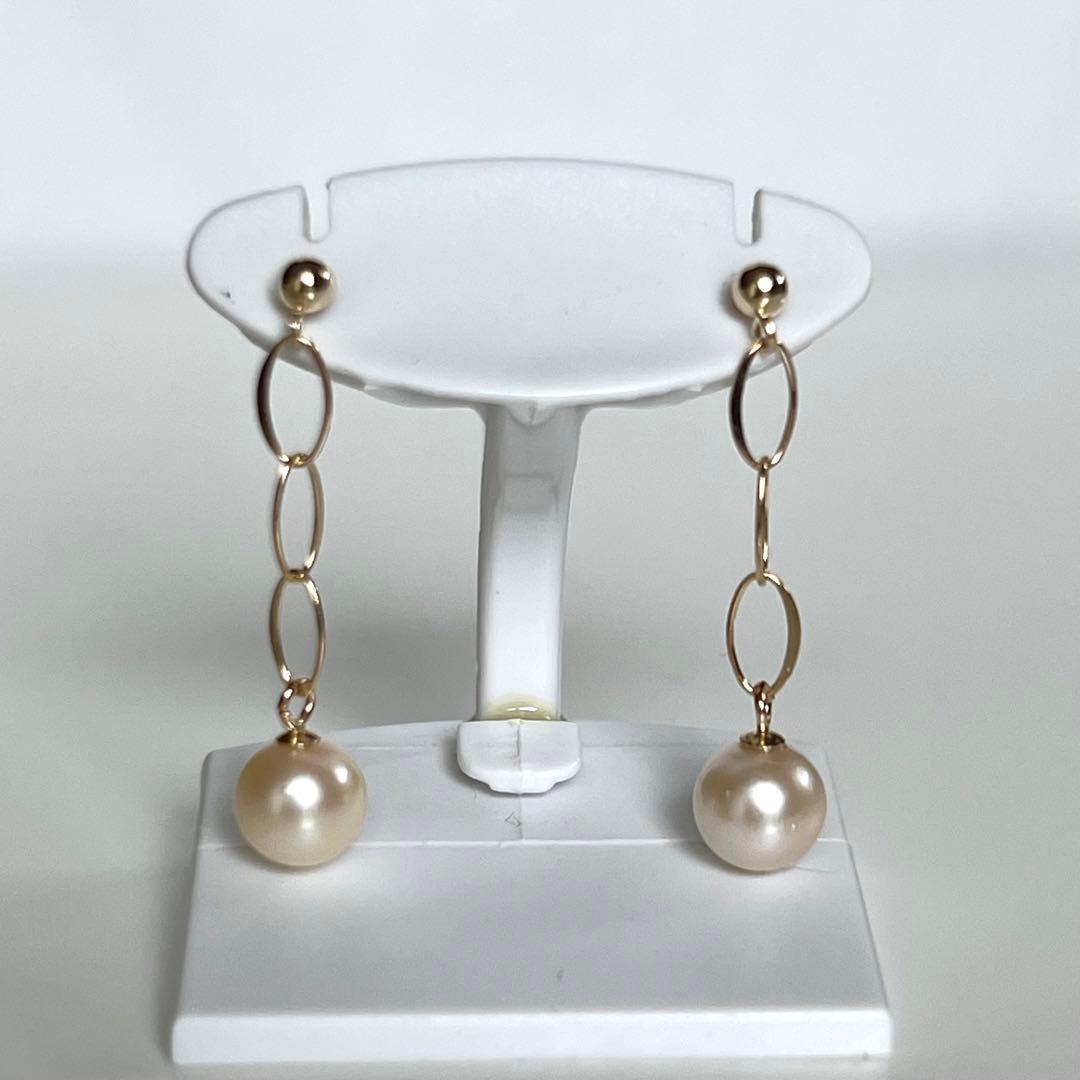 新品 K10 あこやパールピアス 5mm