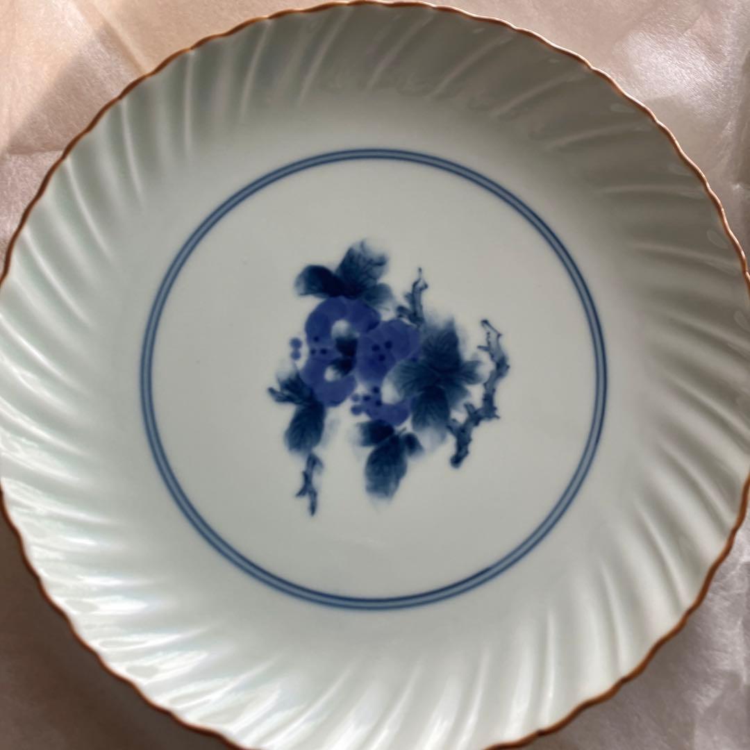 林九郎窯　有田焼　波佐見焼　お皿　4枚　柘榴　ざくろ　染付　食器