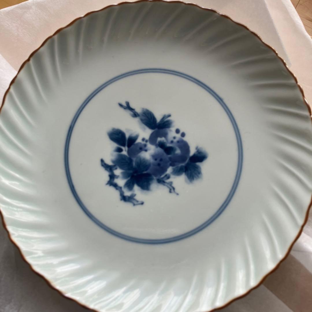 林九郎窯　有田焼　波佐見焼　お皿　4枚　柘榴　ざくろ　染付　食器