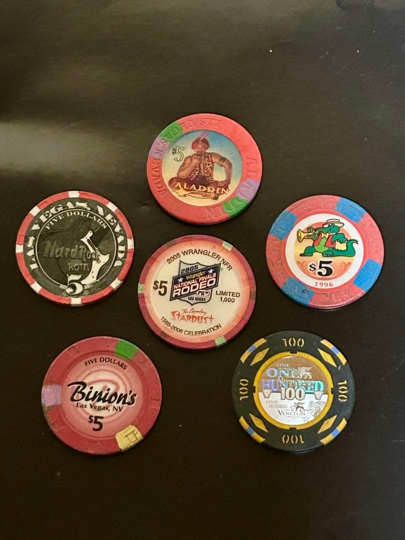 【極稀少/Stardust】ラスベガス 本物カジノチップ 33枚セット豪華セット
