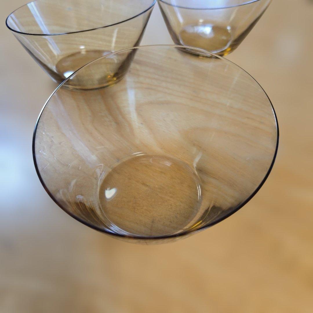 【未使用】Sghr(スガハラ)ガラスボウル　3個セット