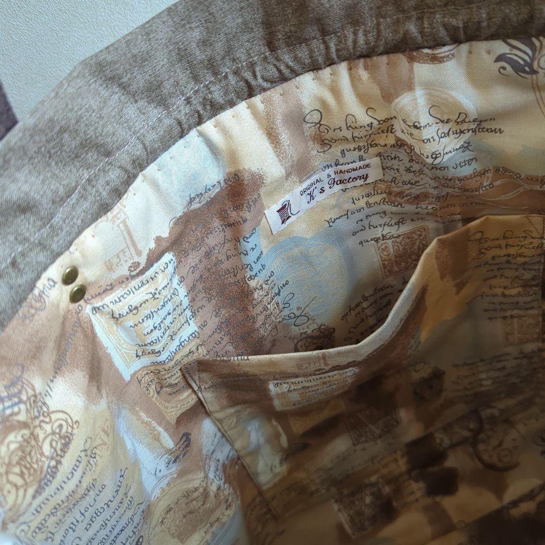 ✿リバティ✕パッチワーク✿　ぺたんこ〜ふっくらお好みで♫　巾着バッグ