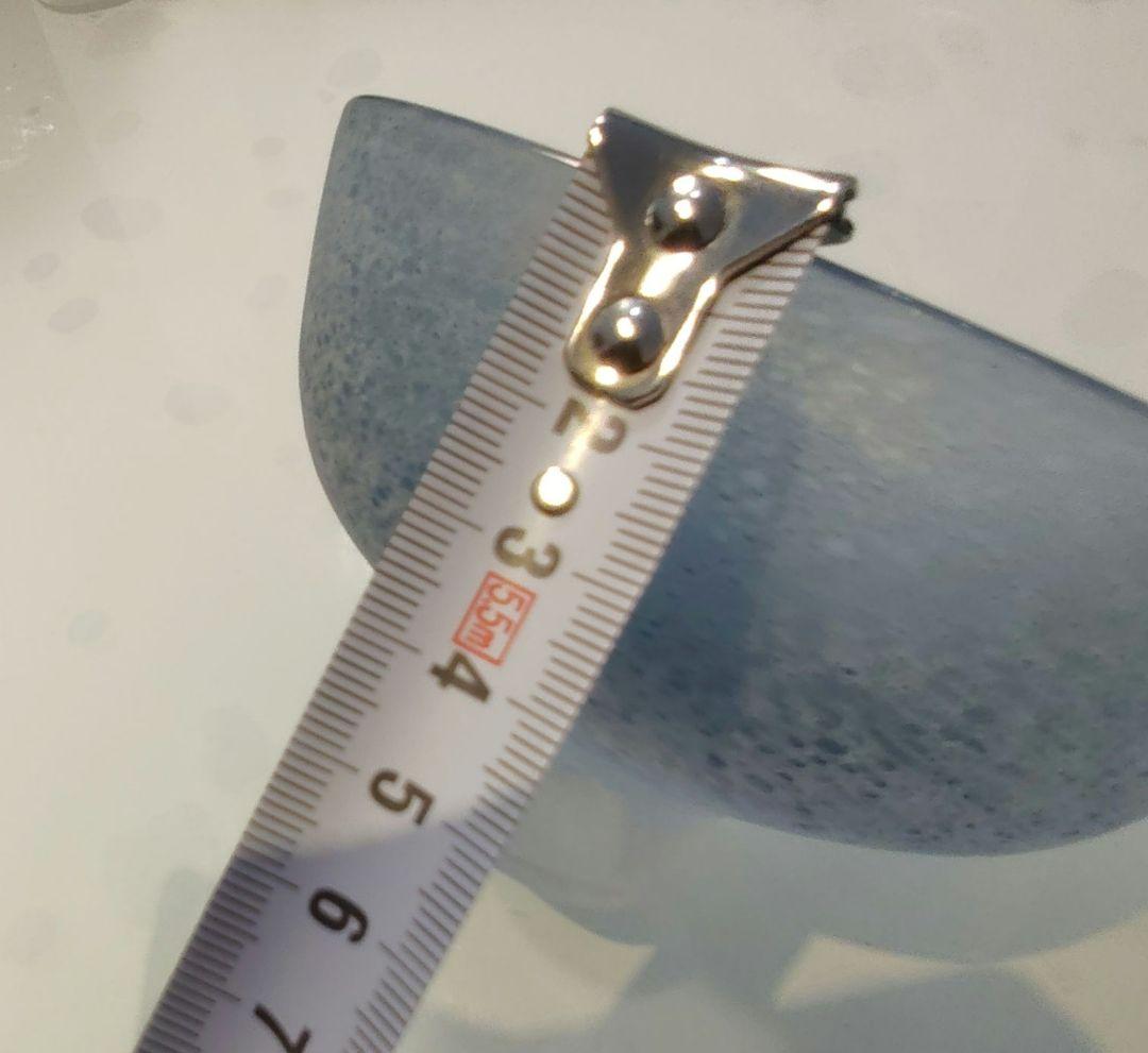 新品未使用　関野　ゆう子さん　うたかたの高台鉢　青色ガラス製丸型ボウル