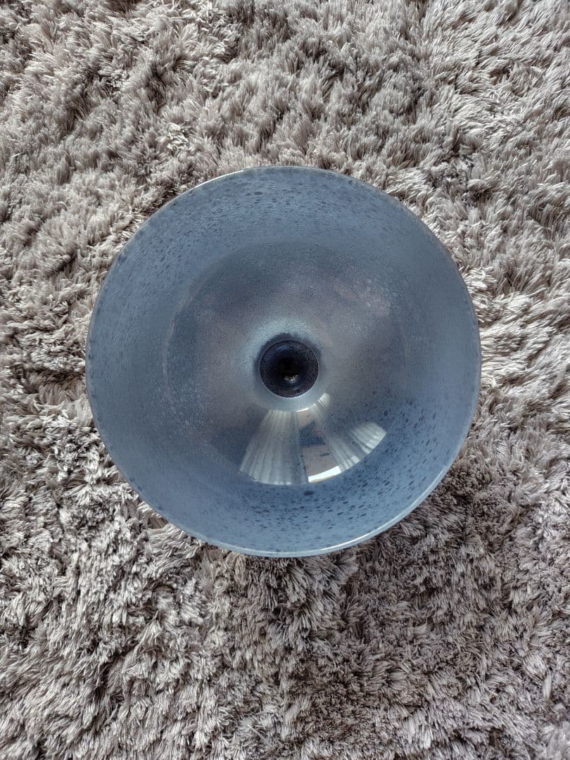 新品未使用　関野　ゆう子さん　うたかたの高台鉢　青色ガラス製丸型ボウル