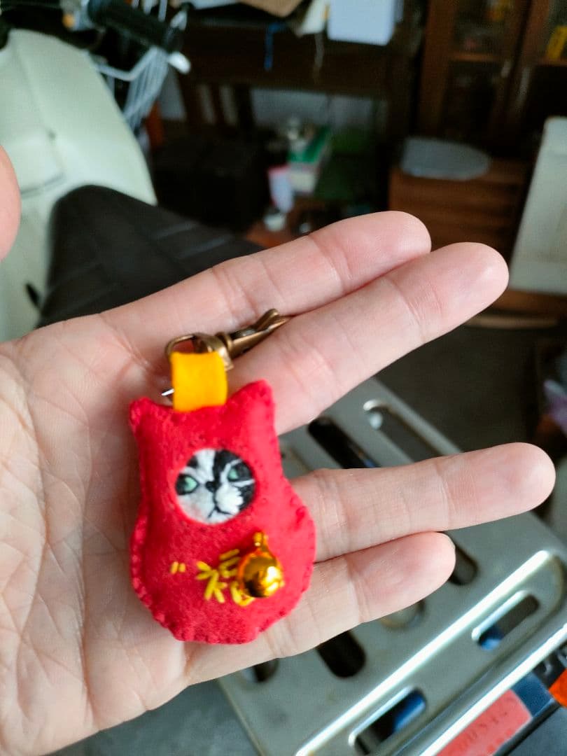 ク*。様 猫の刺繍　てぼら年越しセット