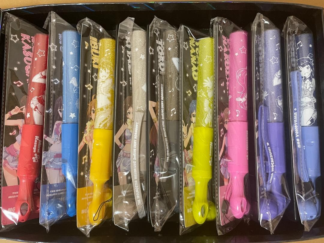 【新古品】ミリオンライブ2ndライブ　サイリウムセット全種＋ショッパーバッグ