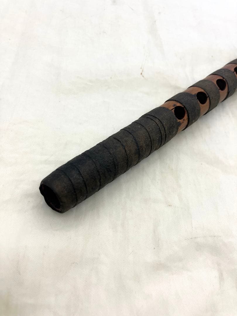 古い龍笛 能管 横笛 和楽器 管楽器 日本舞踊 歌舞伎 祭り 篠笛　骨董