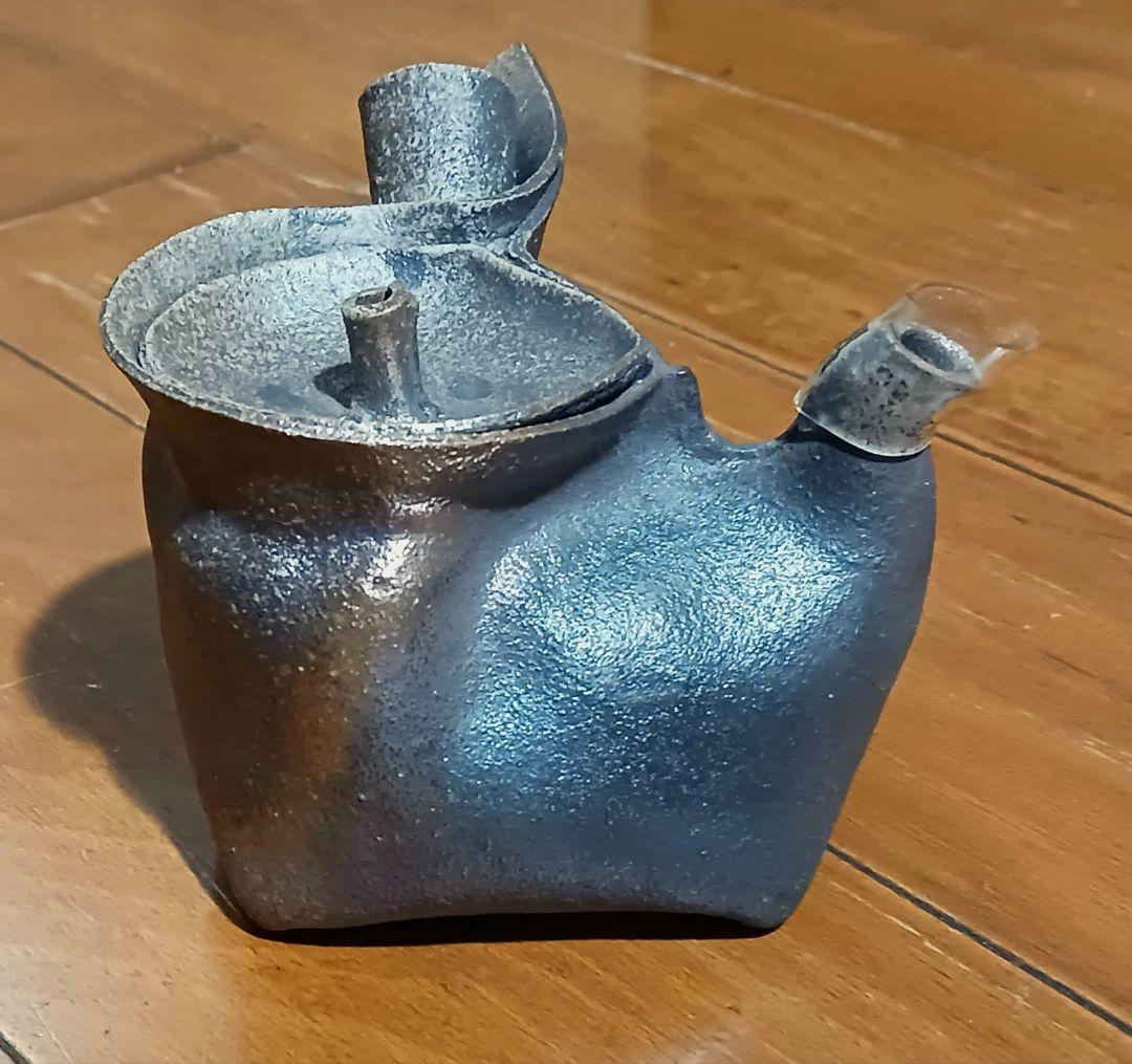 林克次 萬古焼 茶器急須 手捻り タタラ技法 アート芸術 軽量150g