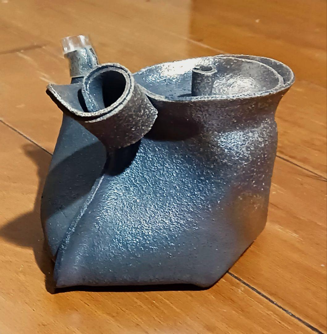 林克次 萬古焼 茶器急須 手捻り タタラ技法 アート芸術 軽量150g