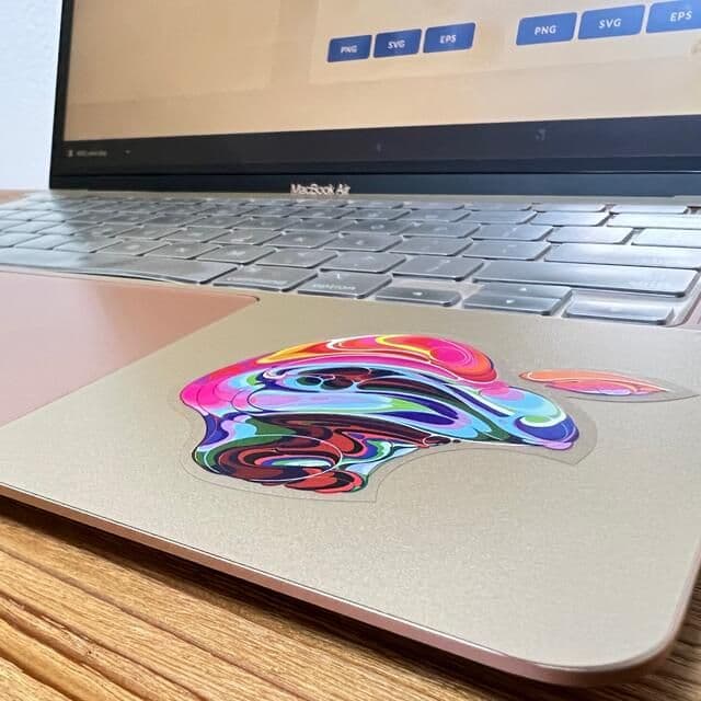 MacBook Air M1 ゴールド ステッカー付き