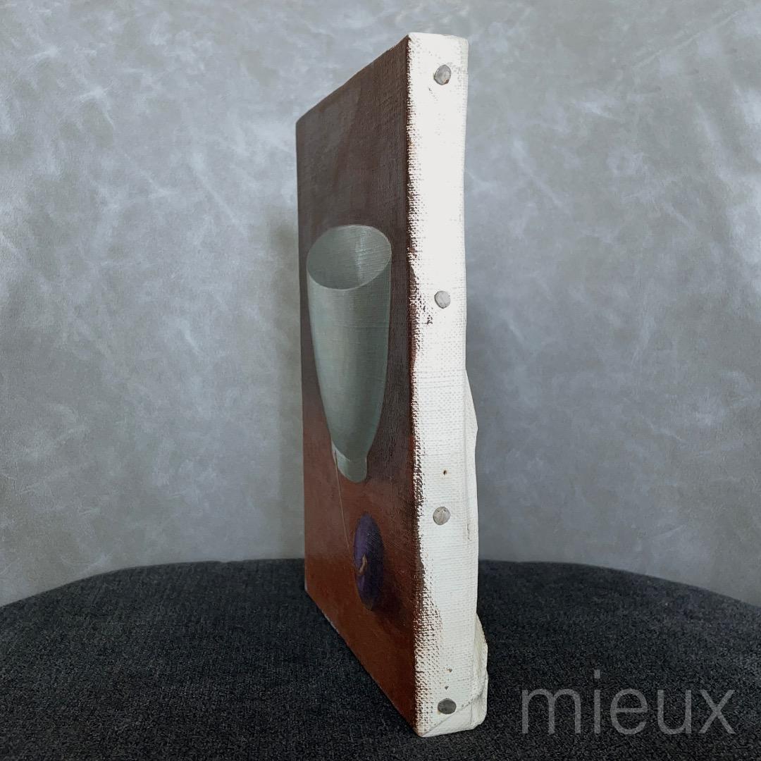 李景朝「白磁の器」油彩 油絵 サイン入り 中古 美品