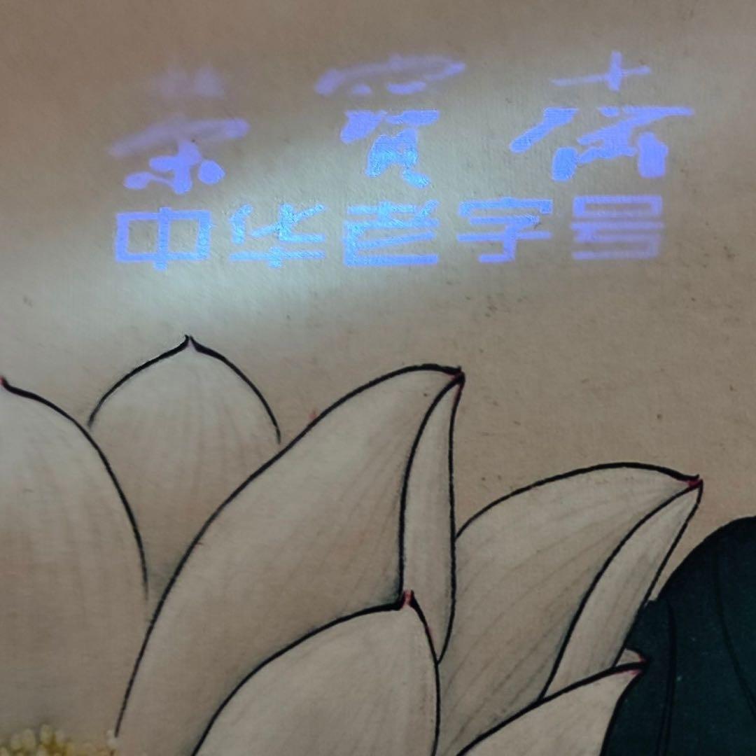 中国掛軸 于非闇 蓮池蜻蛉翠鳥図 中堂掛け軸 花鳥画 中国画 インテリア