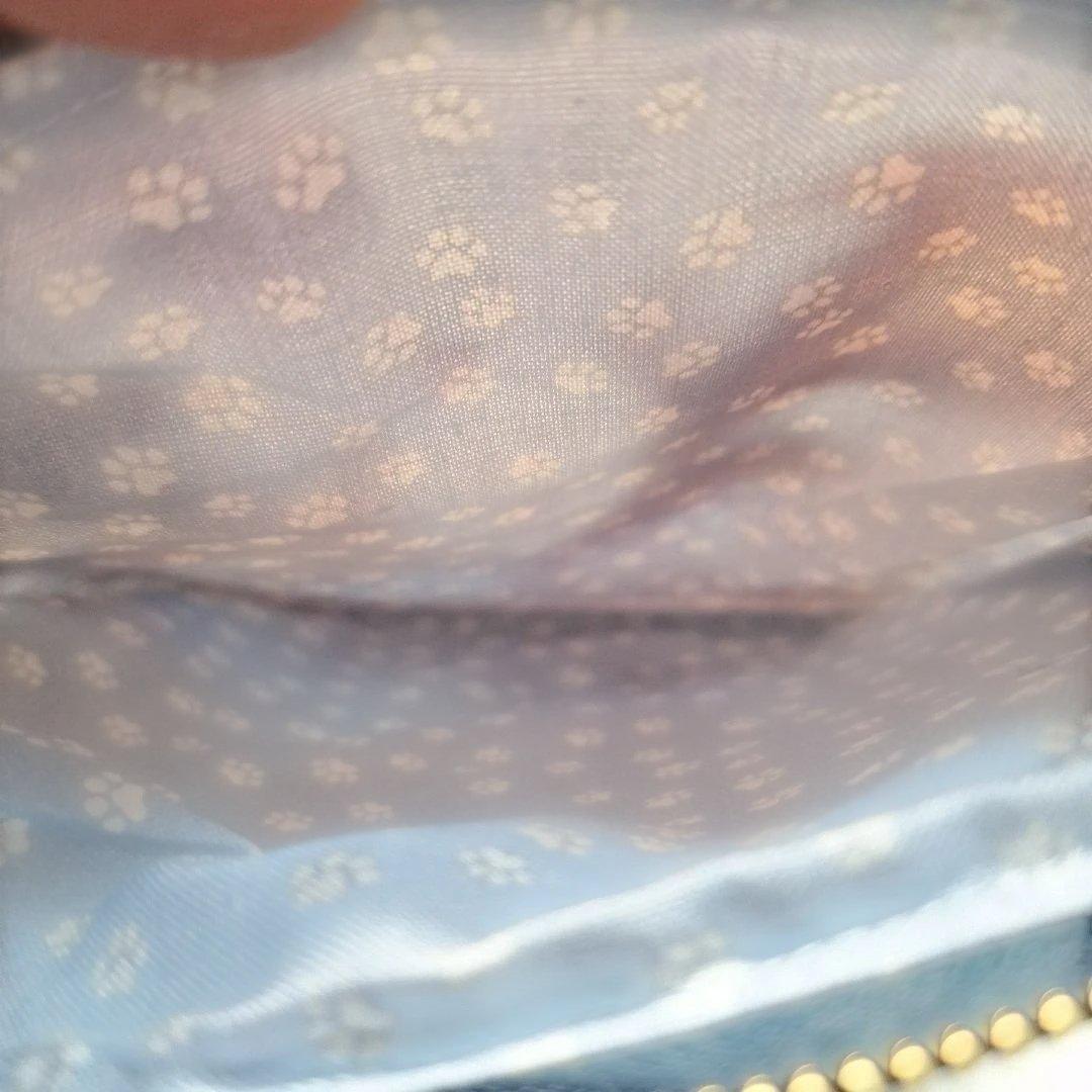 おむつポメラニアンパネル生地　ハンドメイド　フラットポーチ