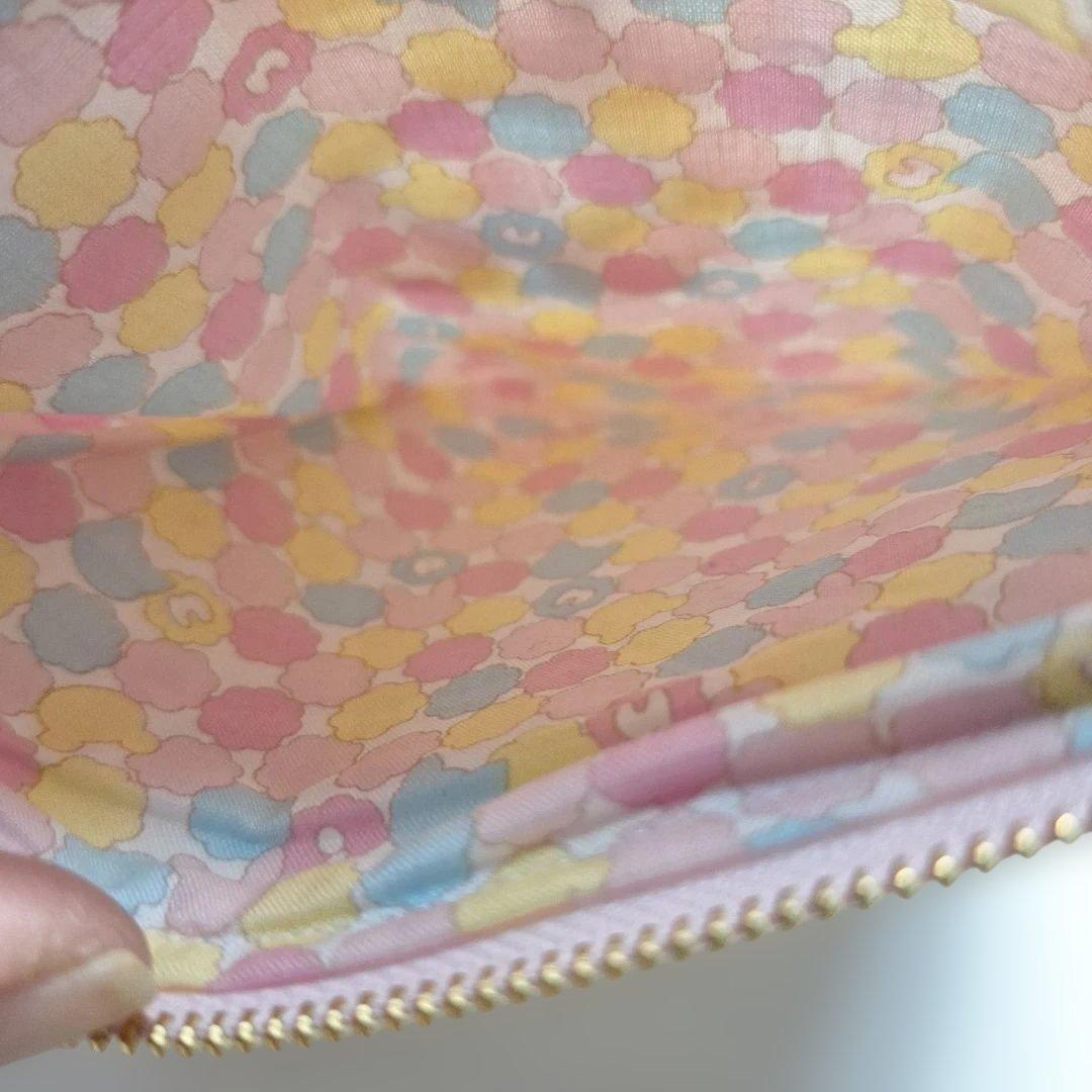 おむつポメラニアンパネル生地　ハンドメイド　フラットポーチ