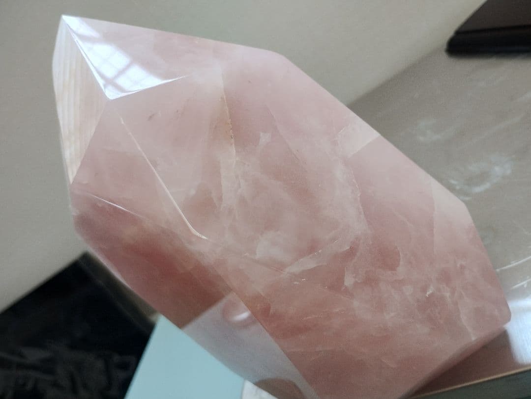 #一石創作デザイン ローズクォーツ 紅水晶 ハンドメイド 原石10ｋｇ超え使用