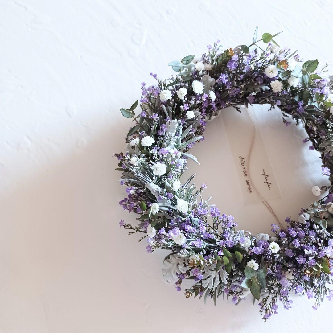 【魔女の棲む森～champetre shabby～】ドライフラワー リース 春