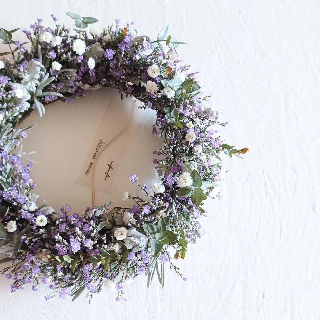 【魔女の棲む森～champetre shabby～】ドライフラワー リース 春