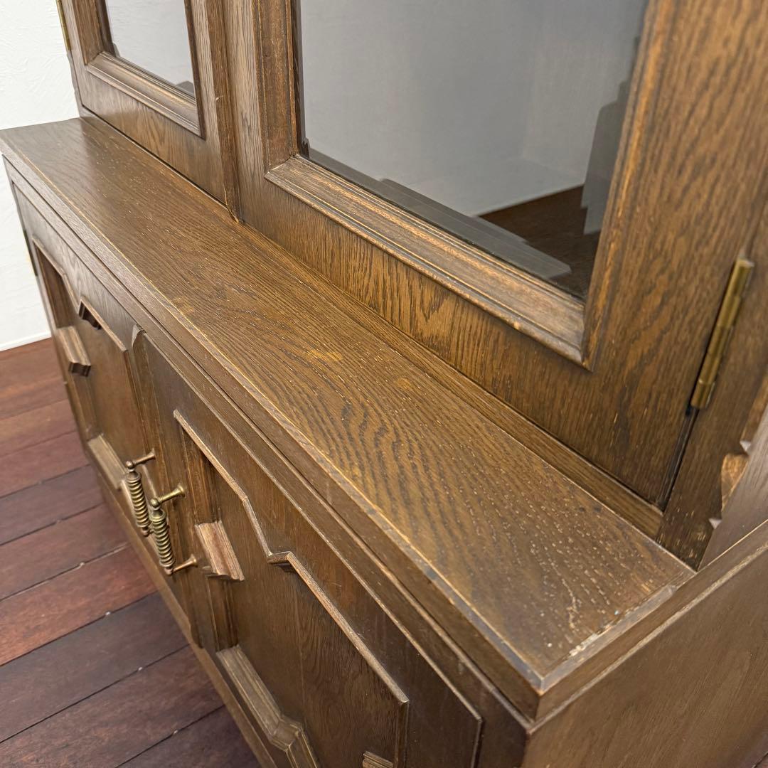 H21K84d 神戸洋家具 永田良介商店 書斎棚 キャビネット 食器棚 本棚