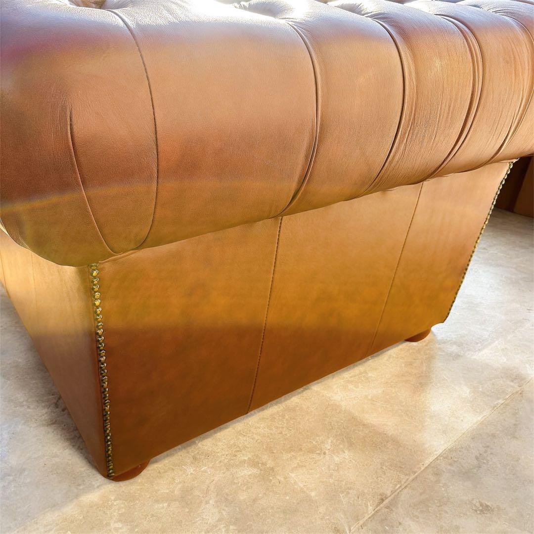 1★送料込み★チェスターフィールドソファ 一人掛け【神奈川県厚木市引取可】